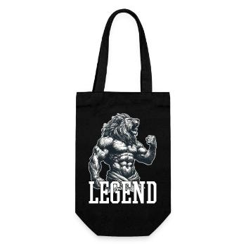 Légende Lion Motivation Combattant Cadeau - Sac à bouteille - noir - Devant
