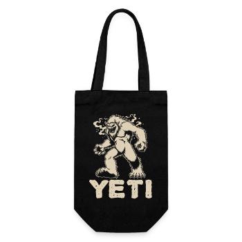 Yeti – Feel the Himalaya - cool monster design - Gift Bag for Bottles - black - Front