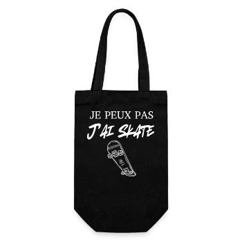 Ich kann nicht, ich bin geskatet - Geschenkbeutel für Flaschen - Schwarz - Vorne