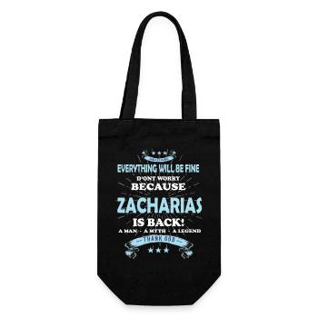 Everything will be fine Zacharias Is back - Geschenkbeutel für Flaschen - Schwarz - Vorne
