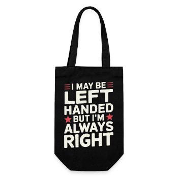 Design pour les fiers gauchers - Sac à bouteille - noir - Devant