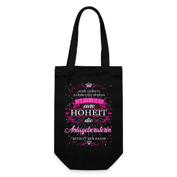 Your Highness Investment Advisor enters the room - Gift Bag for Bottles - black - Front