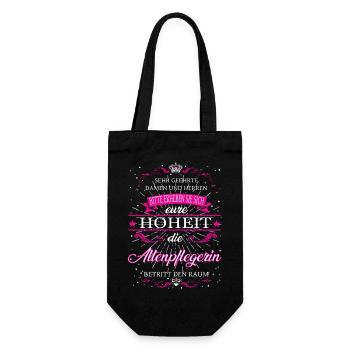 Your Highness the geriatric nurse enters the room - Gift Bag for Bottles - black - Front
