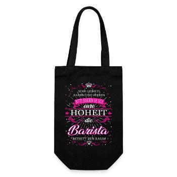 Votre Altesse le Barista entre dans la pièce - Sac à bouteille - noir - Devant