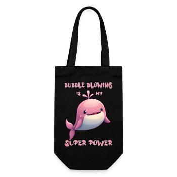 Bubble blowing is my super power - Geschenkbeutel für Flaschen - Schwarz - Vorne