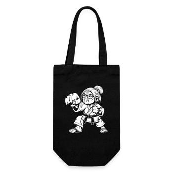 Grandma Martial Artist – The Wisdom of Strength - Gift Bag for Bottles - black - Front