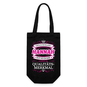 Qualitätsmerkmal Hannah einfach Erstklassig Outfit - Geschenkbeutel für Flaschen - Schwarz - Vorne