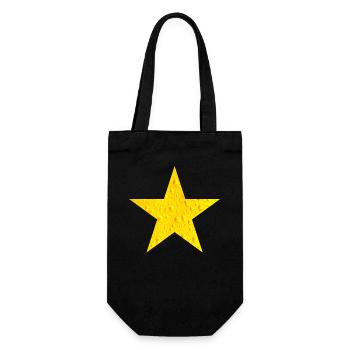 Bier Stern Bierdesign Beer Star - Geschenkbeutel für Flaschen - Schwarz - Vorne