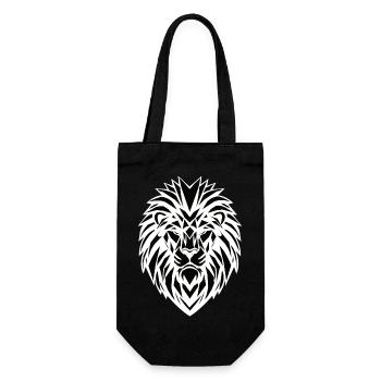 Löwe Premiumdesign - Geschenkbeutel für Flaschen - Schwarz - Vorne