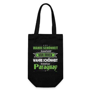 True beauty comes from Paraguay design - Gift Bag for Bottles - black - Front