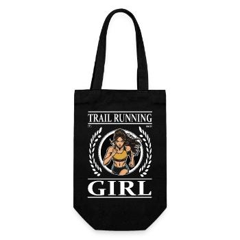Trail Running Girl – The Nature Runner - Gift Bag for Bottles - black - Front