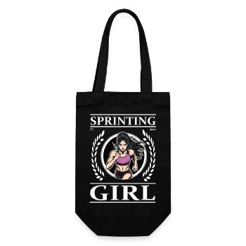 Sprinter Girl – La vitesse est sa force - Sac à bouteille - noir - Devant