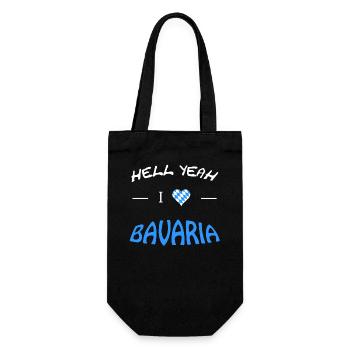 I love Bavaria - Geschenkbeutel für Flaschen - Schwarz - Vorne