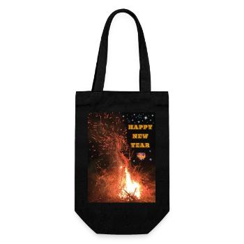 Bonne Année! Je vous souhaite une bonne année ! - Sac à bouteille - noir - Devant