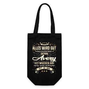 Alles wird gut denn Avery Ist da Outfit - Geschenkbeutel für Flaschen - Schwarz - Vorne