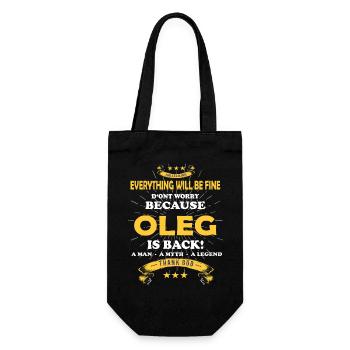 Everything will be fine Oleg Is back - Geschenkbeutel für Flaschen - Schwarz - Vorne