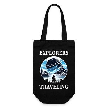 Explorer and Travel Design - Explorer Dreams - Gift Bag for Bottles - black - Front
