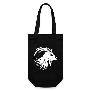Goat design for the goat fan - Gift Bag for Bottles - black - Front