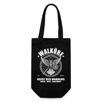 Valkyrie, du nord. Courageux, sauvage, indompté - Sac à bouteille - noir - Devant
