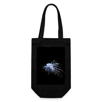 Ein Feuerfisch auf schwarzem Hintergrund - Geschenkbeutel für Flaschen - Schwarz - Vorne