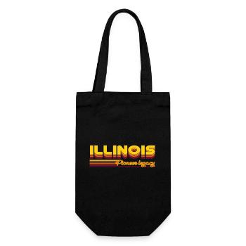 cooles Illinois USA Bundesstaaten Design - Geschenkbeutel für Flaschen - Schwarz - Vorne
