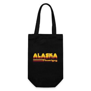 cooles Alaska USA Bundesstaaten Design - Geschenkbeutel für Flaschen - Schwarz - Vorne