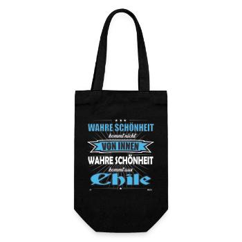 Wahre Schönheit kommt aus Chile Design - Geschenkbeutel für Flaschen - Schwarz - Vorne