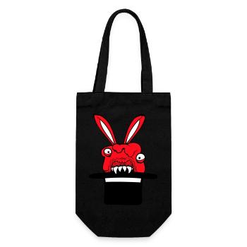 Bunny Monster Wizard Top Hat Evil Horror - Gift Bag for Bottles - black - Front