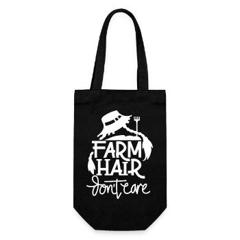 Bauer Farmer Landleben Landwirt Geschenk Spruch - Geschenkbeutel für Flaschen - Schwarz - Vorne