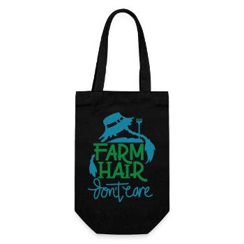Bauer Farmer Landleben Landwirt Geschenk Spruch - Geschenkbeutel für Flaschen - Schwarz - Vorne
