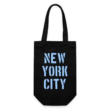 New York City - NYC - NY - Manhattan - Brooklyn - Gift Bag for Bottles - black - Front