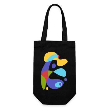 vintage abstract creature - Gift Bag for Bottles - black - Front