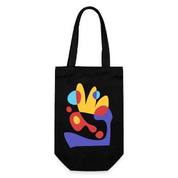 abstract tropical beeze - bauhaus style - Gift Bag for Bottles - black - Front