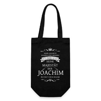 Seine Majestät der Joachim betritt den Raum - Geschenkbeutel für Flaschen - Schwarz - Vorne
