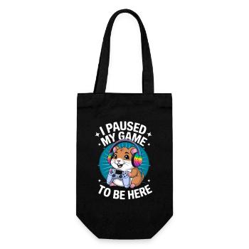 Break for you: Gamer Hamster! - Gift Bag for Bottles - black - Front