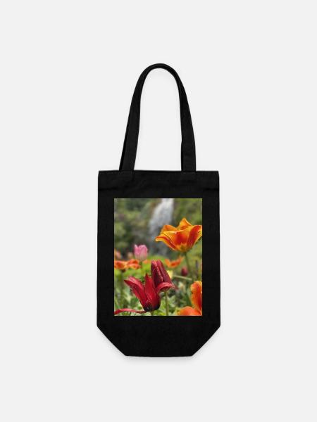 Tulipes colorées - Sac à bouteille - noir