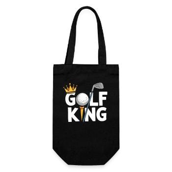 Lustige Golfspieler Vatertag Golf Liebhaber Jungen - Geschenkbeutel für Flaschen - Schwarz - Vorne