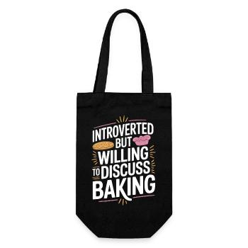 Konditor Dessert Cookies Bäckereiarbeiter Bäcker - Geschenkbeutel für Flaschen - Schwarz - Vorne