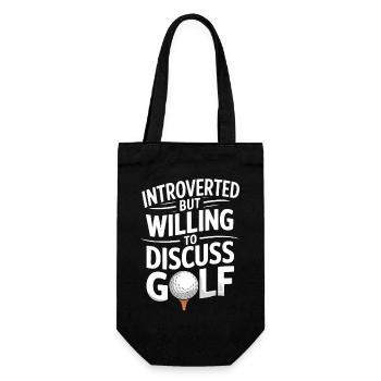 Golf Player Funny Golfing Fathers Day Golf Lover - Gift Bag for Bottles - black - Front