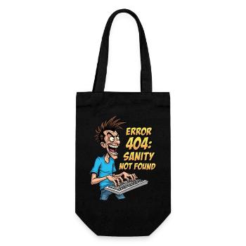 ITler Sanity Not Found Funny 404 Humor - Gift Bag for Bottles - black - Front