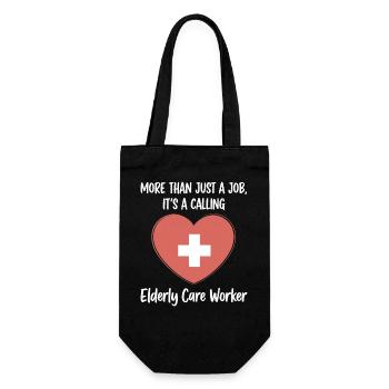 Geriatric nurse - More than a job, vocation! - Gift Bag for Bottles - black - Front
