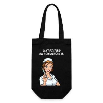 La stupidité peut être résolue médicalement ! Infirmière Fun - Sac à bouteille - noir - Devant