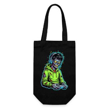 Zombie Gamer – Le cerveau a besoin d’une pause ! - Sac à bouteille - noir - Devant