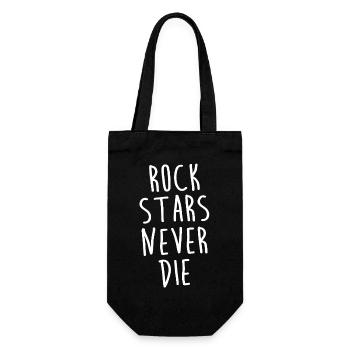 Rock Stars never die - RockNRoll - Gift Bag for Bottles - black - Front