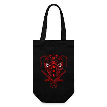« REBEL EYES - Fearless Expression » rouge - Sac à bouteille - noir - Devant
