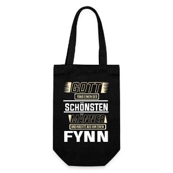 Gernot der schönste Mann von Gott geformt Design - Geschenkbeutel für Flaschen - Schwarz - Vorne