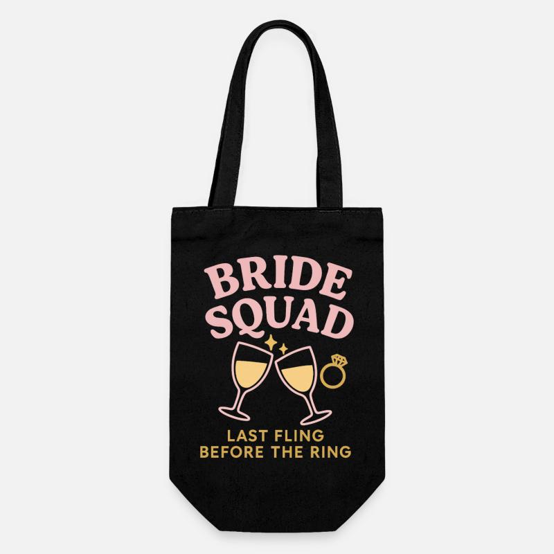 Bride Squad - Gift Bag for Bottles - black