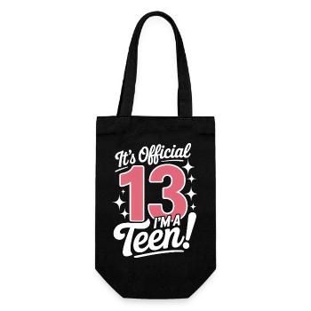 13th birthday teenager gift - Gift Bag for Bottles - black - Front