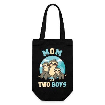 Mom Proud of Her Boys Mom Proud of Her Boys - Gift Bag for Bottles - black - Front
