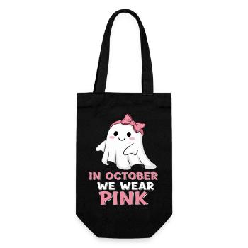 Skurriler Geist Oktober Pink Print - Geschenkbeutel für Flaschen - Schwarz - Vorne